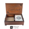  قرآن پرس شده تک برگ با جعبه رومیزی